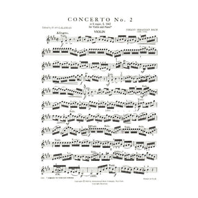 Bach, JS - Concerto No 2 in E Major BWV 1042 for Violin and Piano - Arranged by Galamian - International Edition
