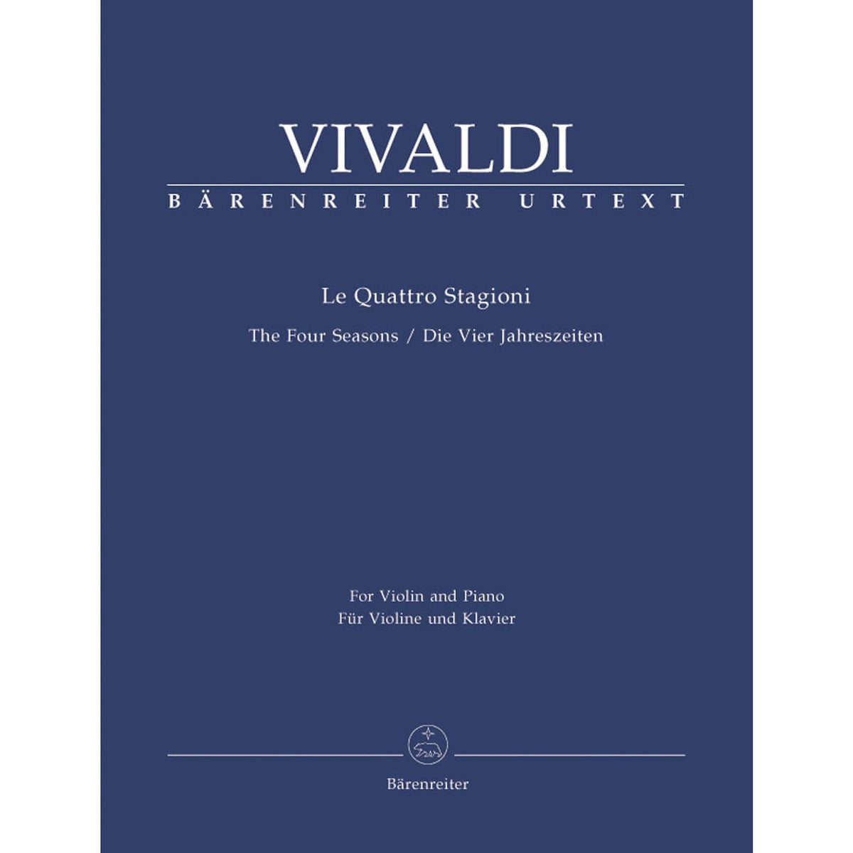 Vivaldi, Antonio - Four Seasons ( Complete ) For Violin and Piano URTEXT Published by Barenreiter