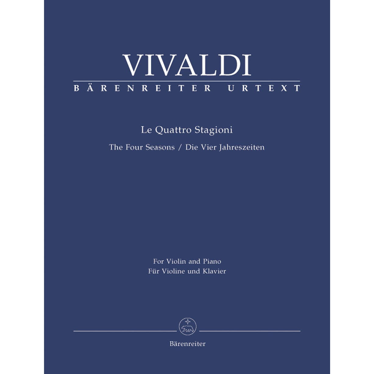 Vivaldi, Antonio - Four Seasons ( Complete ) For Violin and Piano URTEXT Published by Barenreiter