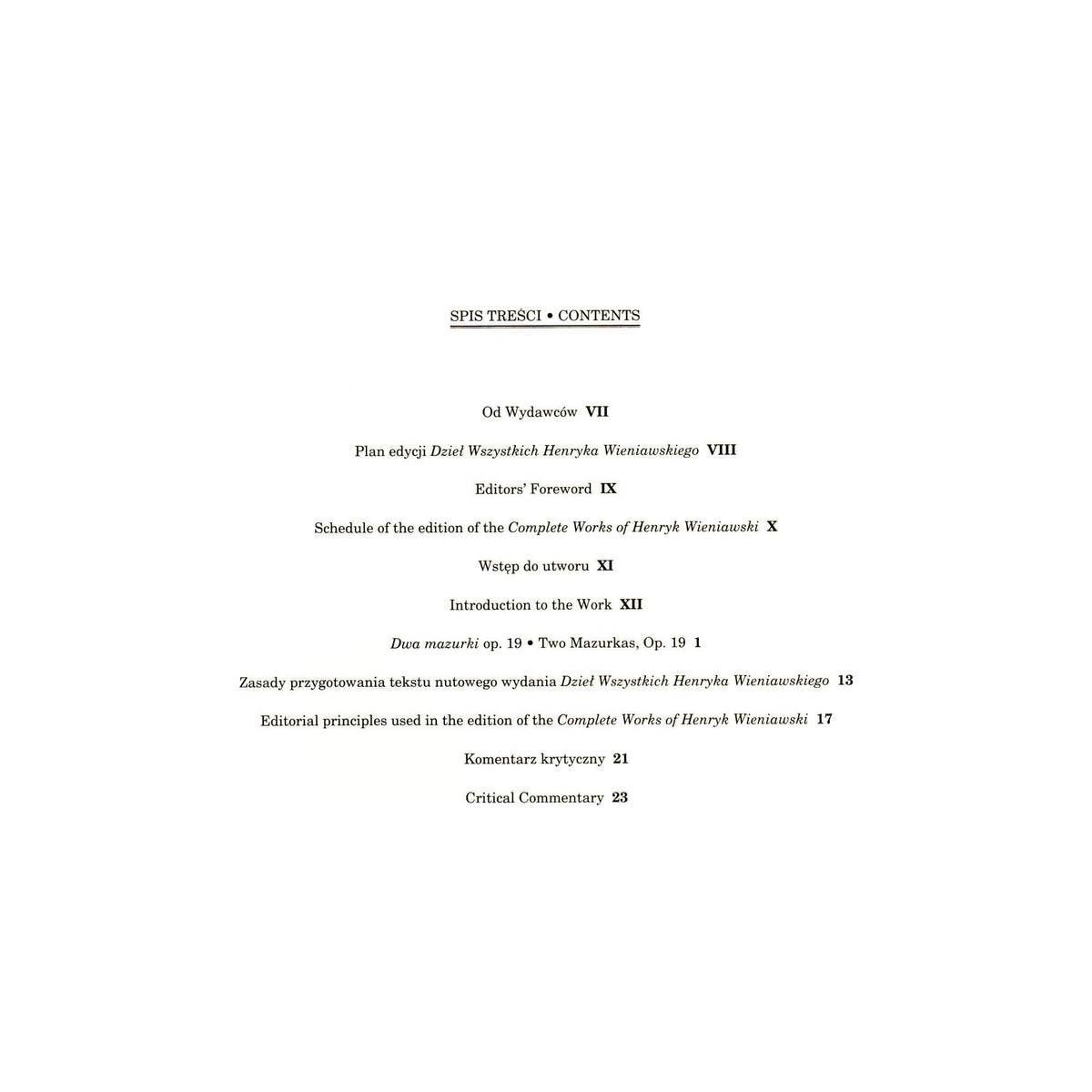 Wieniawski, Henryk - Two Mazurkas, Op. 19 - for Violin and Piano - edited by Zofia Chechlinska - PWM Edition