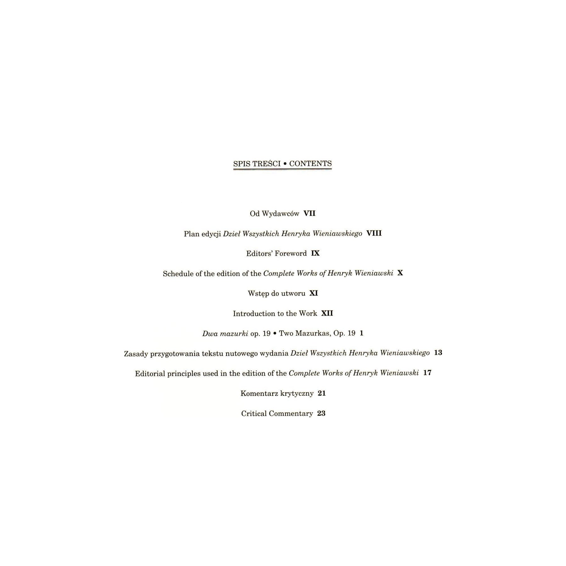 Wieniawski, Henryk - Two Mazurkas, Op. 19 - for Violin and Piano - edited by Zofia Chechlinska - PWM Edition