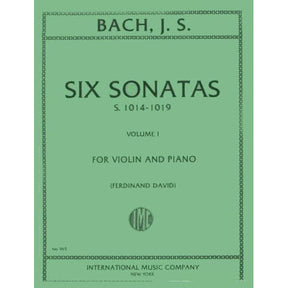 Bach, JS - Sonatas for Violin and Piano Nos 1-3, BWV 1014-1016 - edited by Ferdinand David - International Music Co