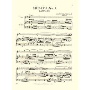 Bach, JS - Sonatas for Violin and Piano Nos 1-3, BWV 1014-1016 - edited by Ferdinand David - International Music Co