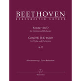 Beethoven, Ludwig van - Concerto for Violin and Orchestra in D Major, Op 61 - for Violin and Piano - edited by Jonathan Del Mar - Barenreiter URTEXT