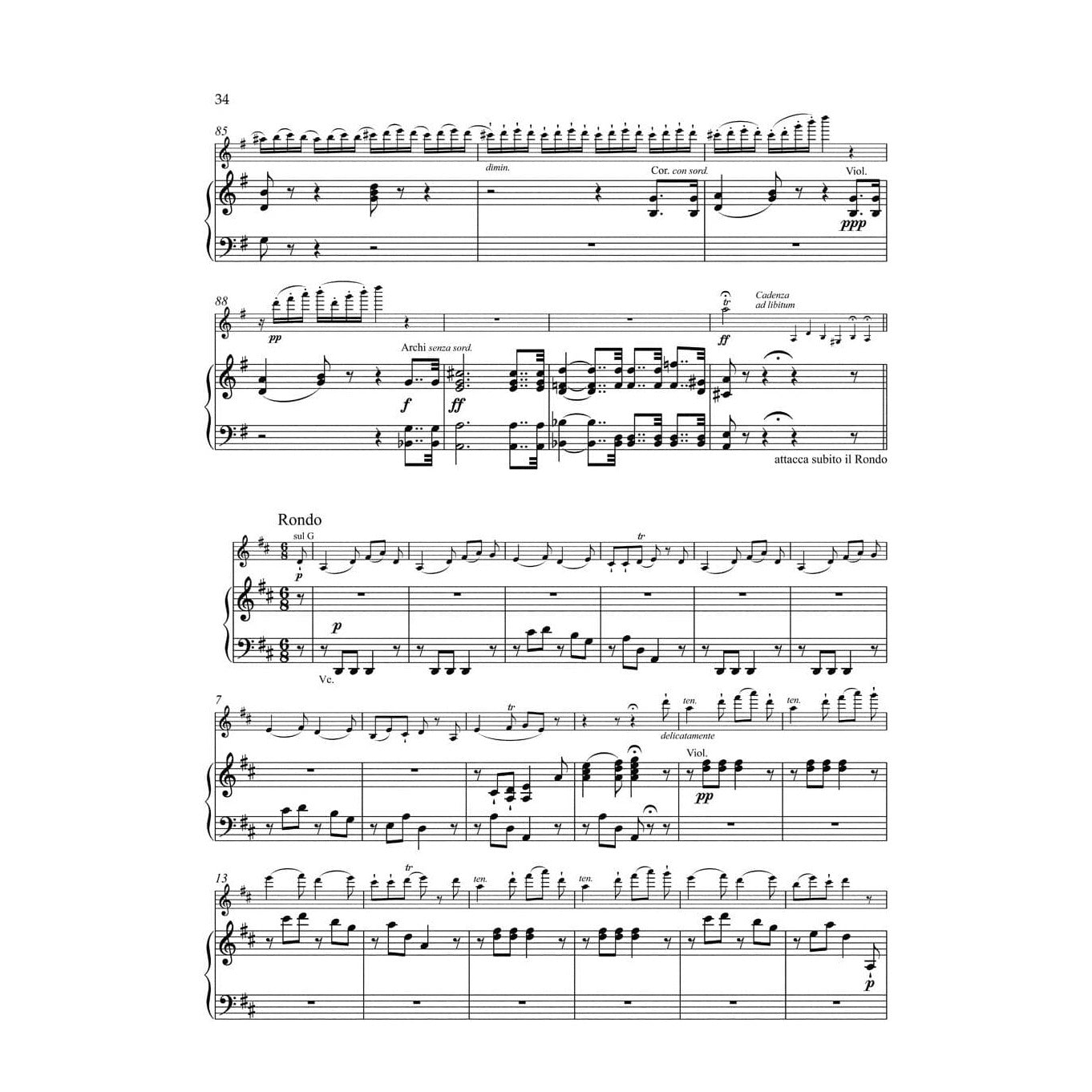 Beethoven, Ludwig van - Concerto for Violin and Orchestra in D Major, Op 61 - for Violin and Piano - edited by Jonathan Del Mar - Barenreiter URTEXT
