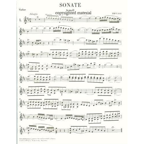 Bach, JS - Six Sonatas, BWV 1014 - 1019 - Violin and Piano - edited by Hans Eppstein - G Henle Verlag URTEXT