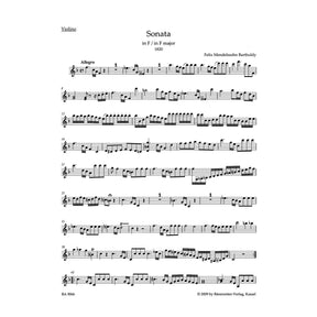 Mendelssohn, Felix - Sonatas for Violin and Pianoforte - Violin and Piano - Bärenreiter Verlag URTEXT