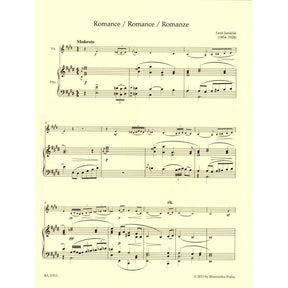 Janáček, Leoš - Works for Violin and Piano - Score and Parts - edited by Jan Krejčí and Alena Němcová - Bärenreiter Verlag URTEXT