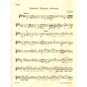 Janáček, Leoš - Works for Violin and Piano - Score and Parts - edited by Jan Krejčí and Alena Němcová - Bärenreiter Verlag URTEXT