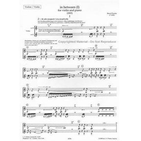 Franke, Bernd - In Between (I) - Violin and Piano - Edition Peters