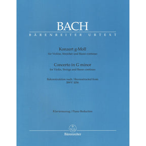 Bach, J.S. - Concerto in G minor, BWV 1056 - for Violin and Piano - Barenreiter URTEXT Edition