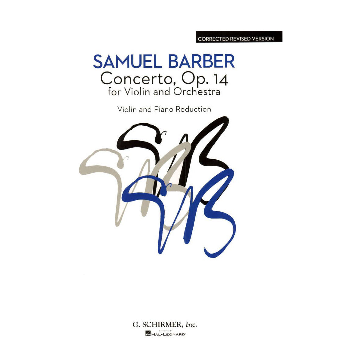 Barber, Samuel - Concerto Op 14 for Violin and Piano Revised - Schirmer Edition