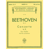 Beethoven, Ludwig - Concerto in D Major Op 61 - Violin and Piano Accompaniment - edited by  Schradieck - Schirmer Edition