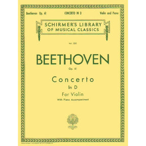 Beethoven, Ludwig - Concerto in D Major Op 61 - Violin and Piano Accom