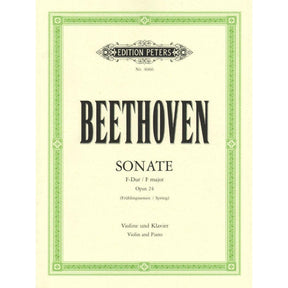 Beethoven, Ludwig - Sonata No 5 in F Major Spring Op 24 for Violin and Piano - Arranged by Joachim - Peters Edition