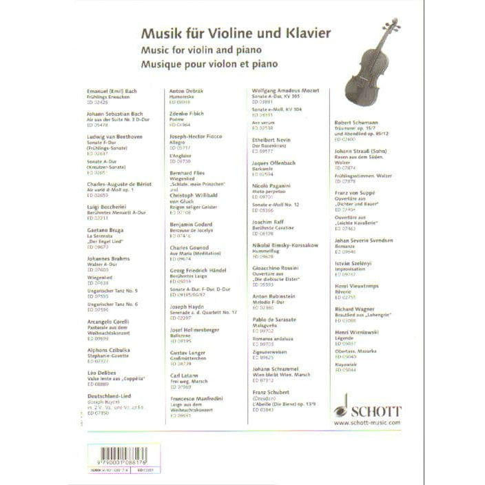 Beethoven, Ludwig - Sonata No 9 in a minor "Kreutzer" Op 47 - Violin and Piano - edited by  Fritz Kreisler - Schott Edition