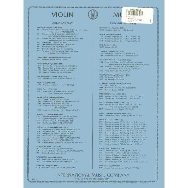 Beethoven, Ludwig - 10 Sonatas (Complete) - Violin and Piano - edited by Zino Francescatti - International Edition