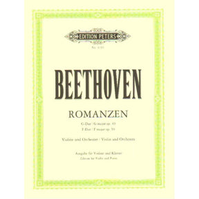 Beethoven, Ludwig - Two Romances, Op 40 and 50 - Violin and Piano - edited by Carl Flesch - Edition Peters
