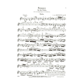 Beethoven, Ludwig - Two Romances, Op 40 and 50 - Violin and Piano - edited by Henry Schradieck - G Schirmer Edition