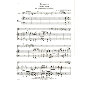 Beethoven, Ludwig - Two Romances, Op 40 and 50 - Violin and Piano - edited by Henry Schradieck - G Schirmer Edition
