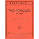 Beethoven, Ludwig - Two Romances, Op 40 and 50 - Violin and Piano - edited by Zino Francescatti - International Music Company Edition