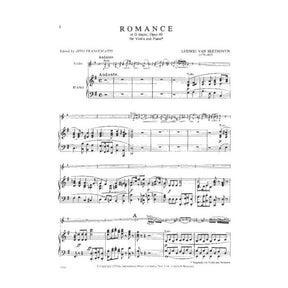 Beethoven, Ludwig - Two Romances, Op 40 and 50 - Violin and Piano - edited by Zino Francescatti - International Music Company Edition