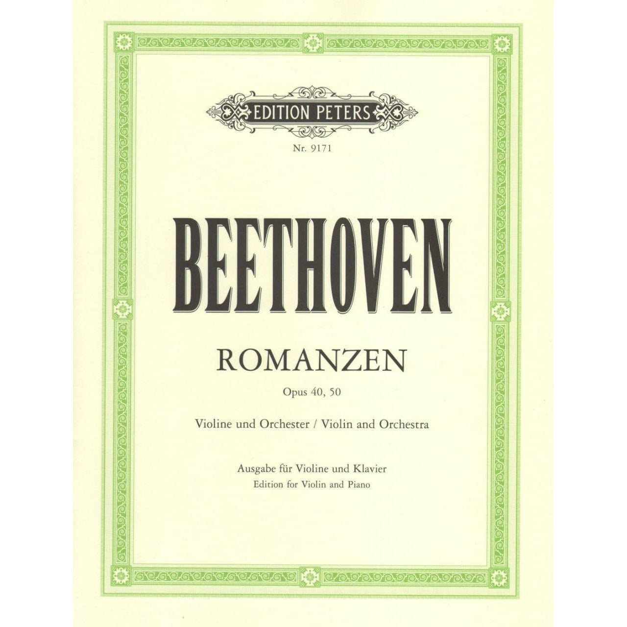 Beethoven, Ludwig - Two Romances, Op 40 and 50 - Violin and Piano - edited by Igor Oistrakh - Edition Peters