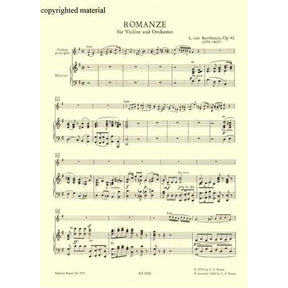 Beethoven - 2 Romances, Op 40 and 50 with CD  - for Violin and Piano - edited by Igor Oistrakh - Peters Edition
