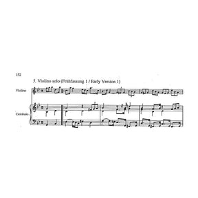 Bach, JS - Six Sonatas, BVW 1014-1019 - Violin and Piano - edited by Peter Wollny and Andrew Manze - Bärenreiter Verlag URTEXT