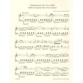 Charles-Auguste de Beriot - Violin Concerto No. 9 in A Minor, Op. 104 - for Violin and Piano - Barenreiter's Concert Pieces