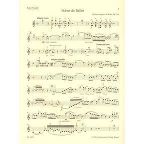 Charles-Auguste de Beriot - Scene de Ballet, Op. 100 - for Violin and Piano - Barenreiter's Concert Pieces