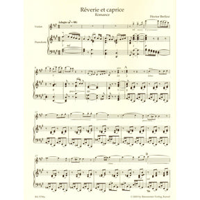 Berlioz-Reverie et Caprice for Violin and Piano