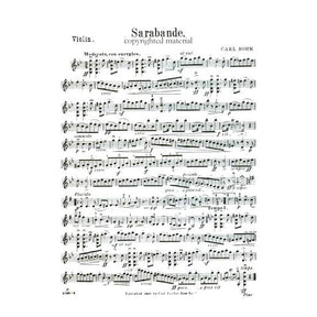 Bohm, Carl - Sarabande in g minor for Violin and Piano - Fischer Edition