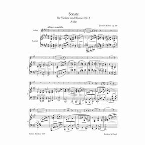 Brahms - Sonata No 2 in A Major, Op 100 - for Violin and Piano - edited by Hans Gal - Breitkopf and Haertel