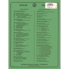 Bruch, Max - Concerto No 1 in G Minor, Op 26 - for Violin and Piano - arranged by Zino Francescatti - International Edition
