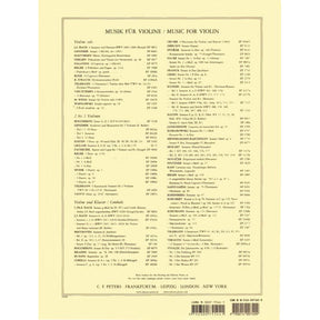 Bruch, Max - Concerto No 1 in G Minor, Op 26 - for Violin and Piano - edited by Yehudi Menuhin - Peters Edition
