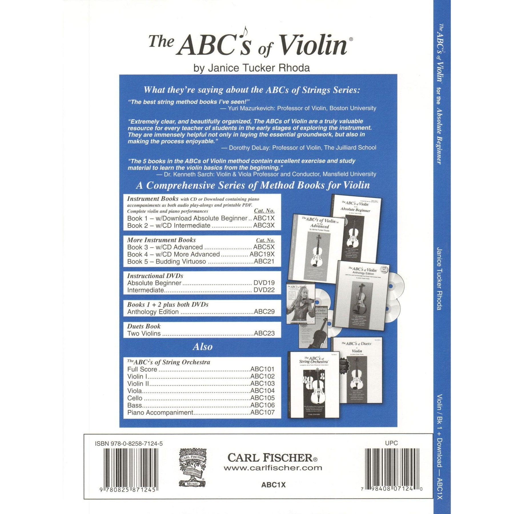 Rhoda, Janice Tucker - The ABCs of Violin for the Absolute Beginner, Book 1 - with Online Audio & Accompaniment - Carl Fischer Edition