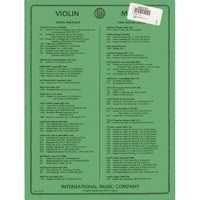 Conus, Julius - Concerto in E Minor for Violin and Piano - edited by Ivan Galamian - International Edition