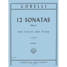 Corelli, Arcangelo - 12 Violin Sonatas, Op 5, Volume 1 - edited by Jensen - International Edition