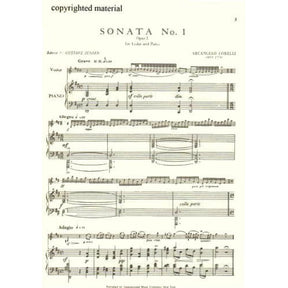 Corelli, Arcangelo - 12 Violin Sonatas, Op 5, Volume 1 - edited by Jensen - International Edition