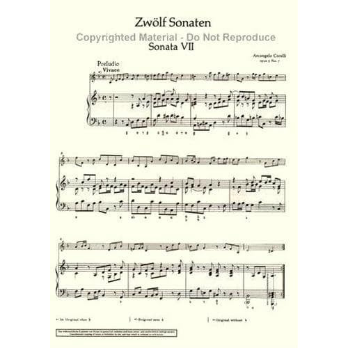 Corelli, Arcangelo - Sonatas Volume 2, Nos 7-12-12, Op 5 for Violin and Piano - Schott Edition