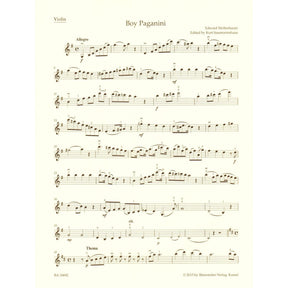 Mollenhauer - The Boy Paganini - for Violin and Piano - edited by Kurt Sassmannshaus - Barenreiter's Concert Pieces