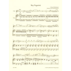 Mollenhauer - The Boy Paganini - for Violin and Piano - edited by Kurt Sassmannshaus - Barenreiter's Concert Pieces