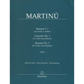 Martinu, Bohuslav - Concerto No. 1 - for Violin and Piano - Barenreiter URTEXT