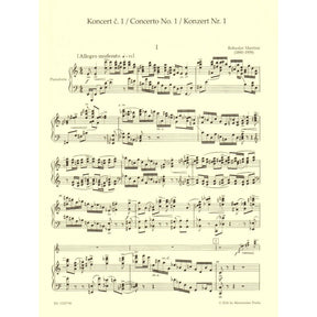 Martinu, Bohuslav - Concerto No. 1 - for Violin and Piano - Barenreiter URTEXT