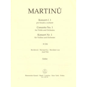 Martinu, Bohuslav - Concerto No. 1 - for Violin and Piano - Barenreiter URTEXT