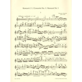 Martinu, Bohuslav - Concerto No. 1 - for Violin and Piano - Barenreiter URTEXT