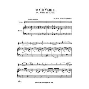 Dancla, Charles - 6 Airs Variés, Op 89 - Violin and Piano - Carl Fischer Edition