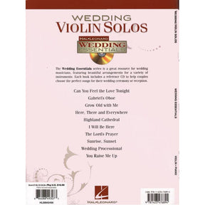 Hal Leonard Wedding Essentials: Wedding Violin Solos - Violin and Piano - Book/Online Audio - Hal Leonard Edition