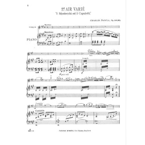 Dancla, Charles - 6 Airs Variés, Op 118 - Violin and Piano - Carl Fischer Edition